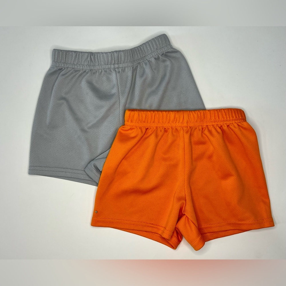 2/$15 ⭐️ Garanimals Baby Boys Athletic Shorts Gray and Orange Size 6-9 Months